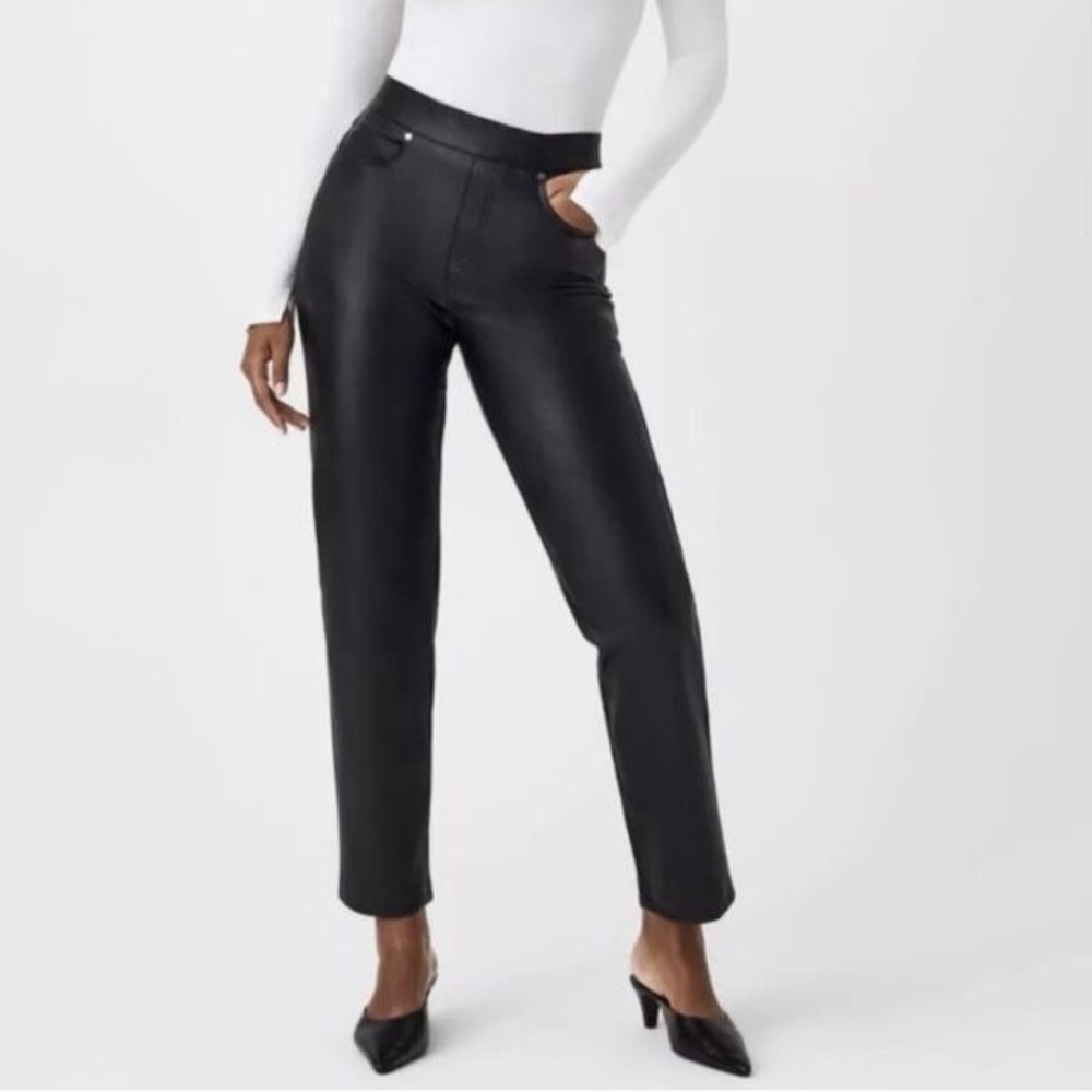 Spanx Leather-Like Straight Leg Pant